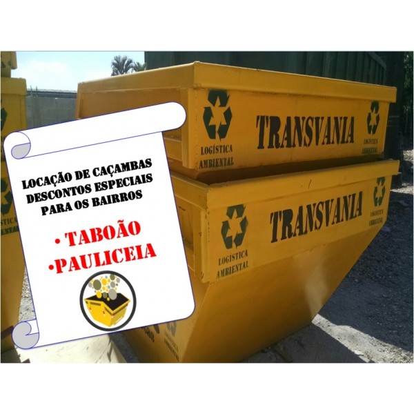 Empresa para Serviços de Locação de Caçamba para Lixos e Entulhos no Santa Teresinha - Caçamba para Lixo Preço